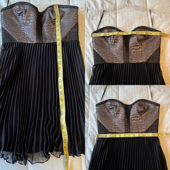 SOLD⚡️🥤TIBI Bond Girl Strapless Metallic Pleated Dress 2 The Flash Wardrobe - Picture 10 of 13